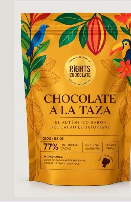 Bolsa de Chocolate a la taza 77 % Rights, 250 g