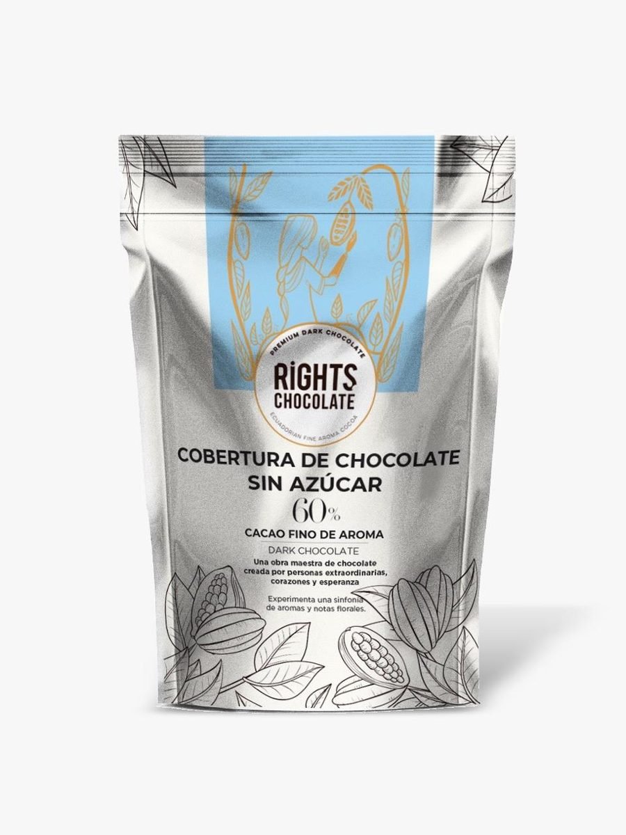 Bolsa de cobertura de chocolate 60 % sin azúcar añadida Rights