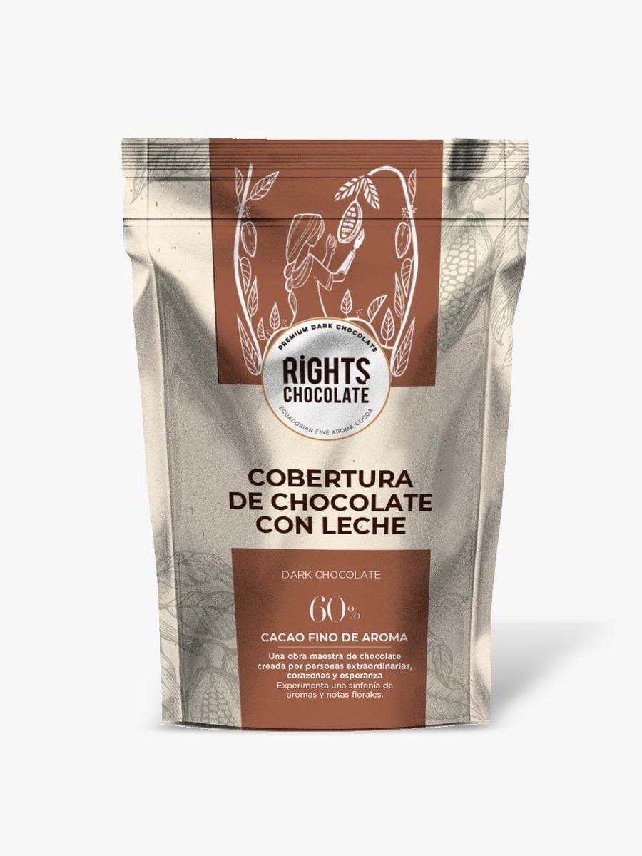 Bolsa de cobertura de chocolate con leche 60 % Rights