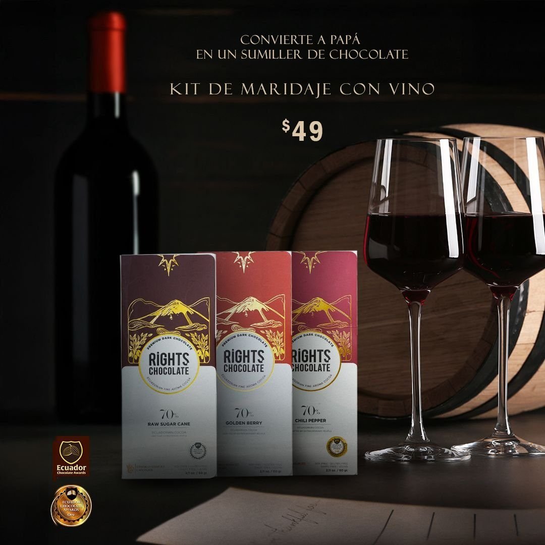 Kit de maridaje con vino — Rights Chocolate